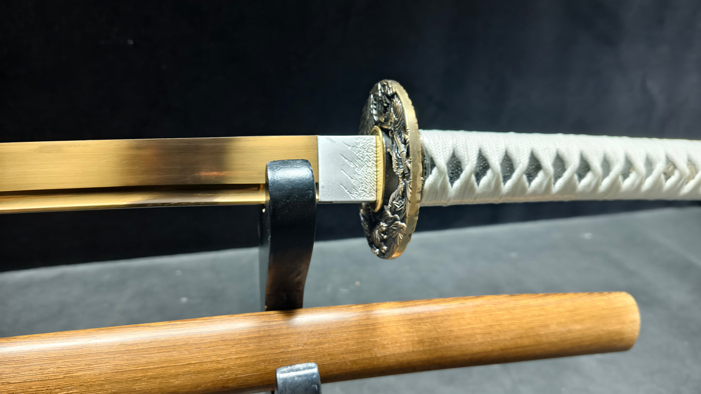 golden legend（Spring steel quenched golden color）katana