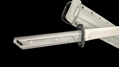Tactical Knife (White Blade) — "Blade of Ice and Snow" (9SiCr Forged)
