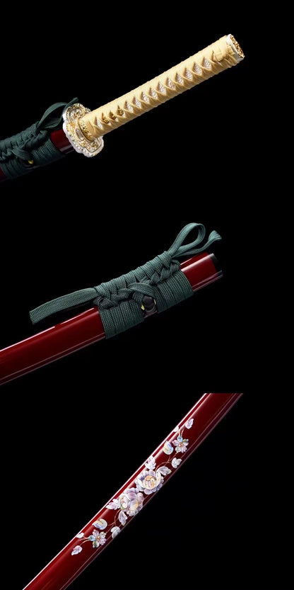 Flower Blade，T10（Clay-covered fire-burning blade）katana