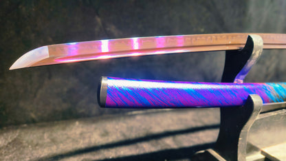 (T10 forging process, burnt blade) katana