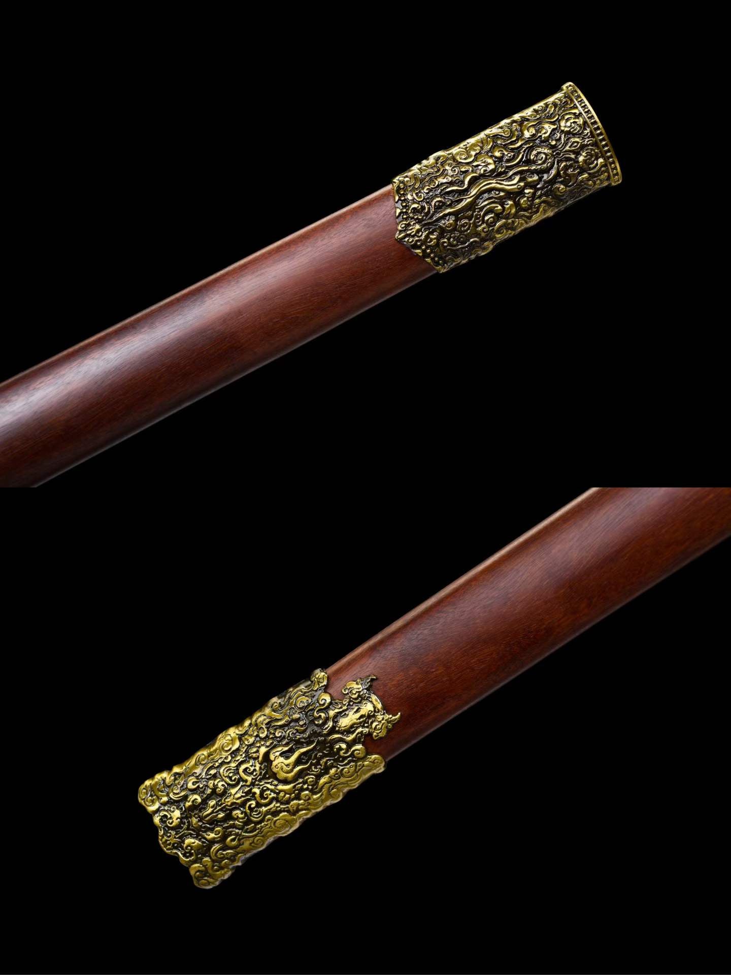 Full Tang Xuanhuang Tang Sword Replica, Sharp Blade, High‑Manganese Steel Blade with Single Groove, Premium Dragon‑Phoenix Sandalwood Scabbard, Historical Chinese Decorative Sword