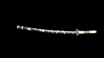 Demon Slayer Sanemi Shinazugawa Nichirin Sword, Full Tang Forged 5160 Spring Steel, Sharp Blade