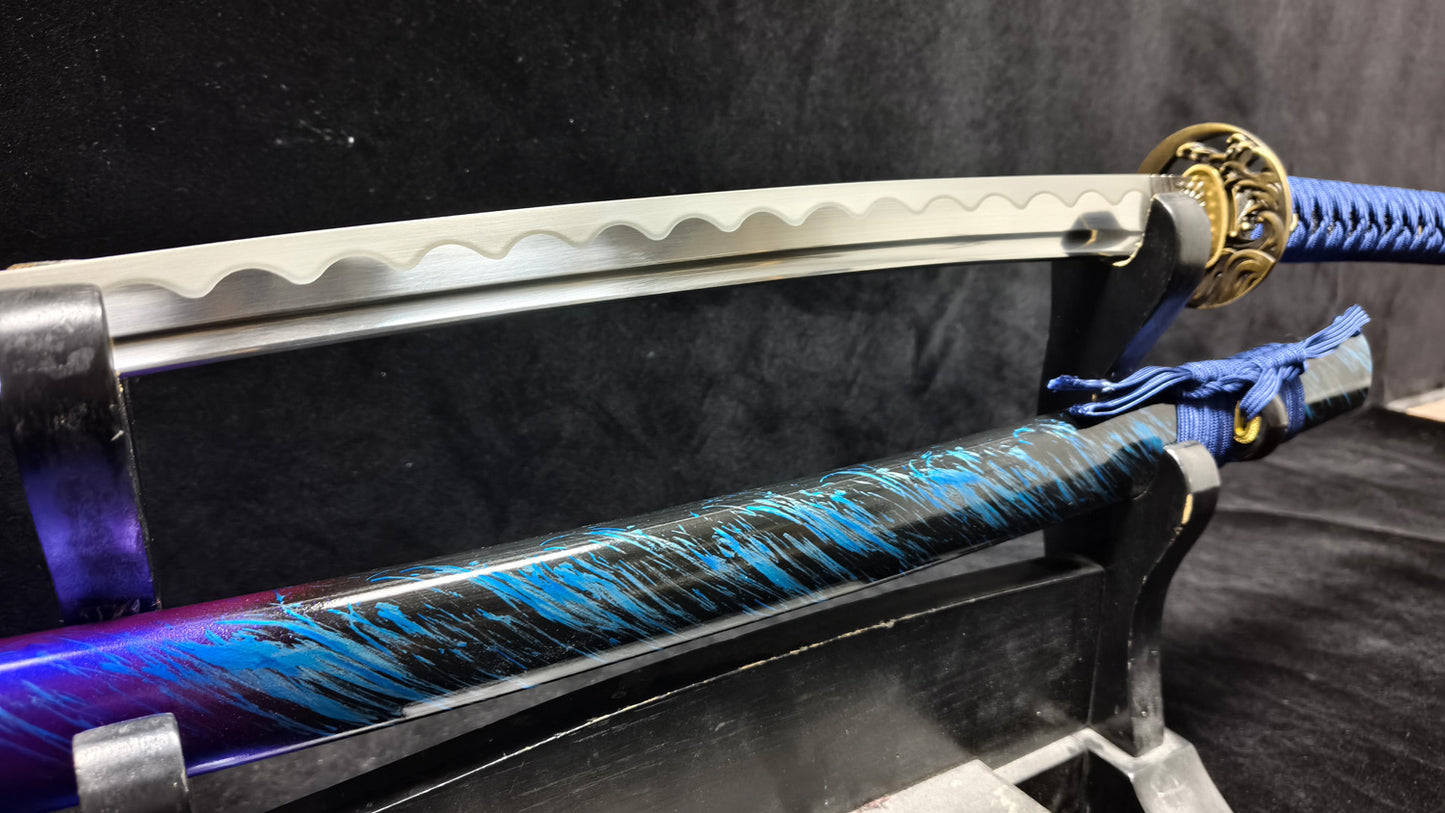 Blue Venerable（Spring steel forging process）katana,(B41)