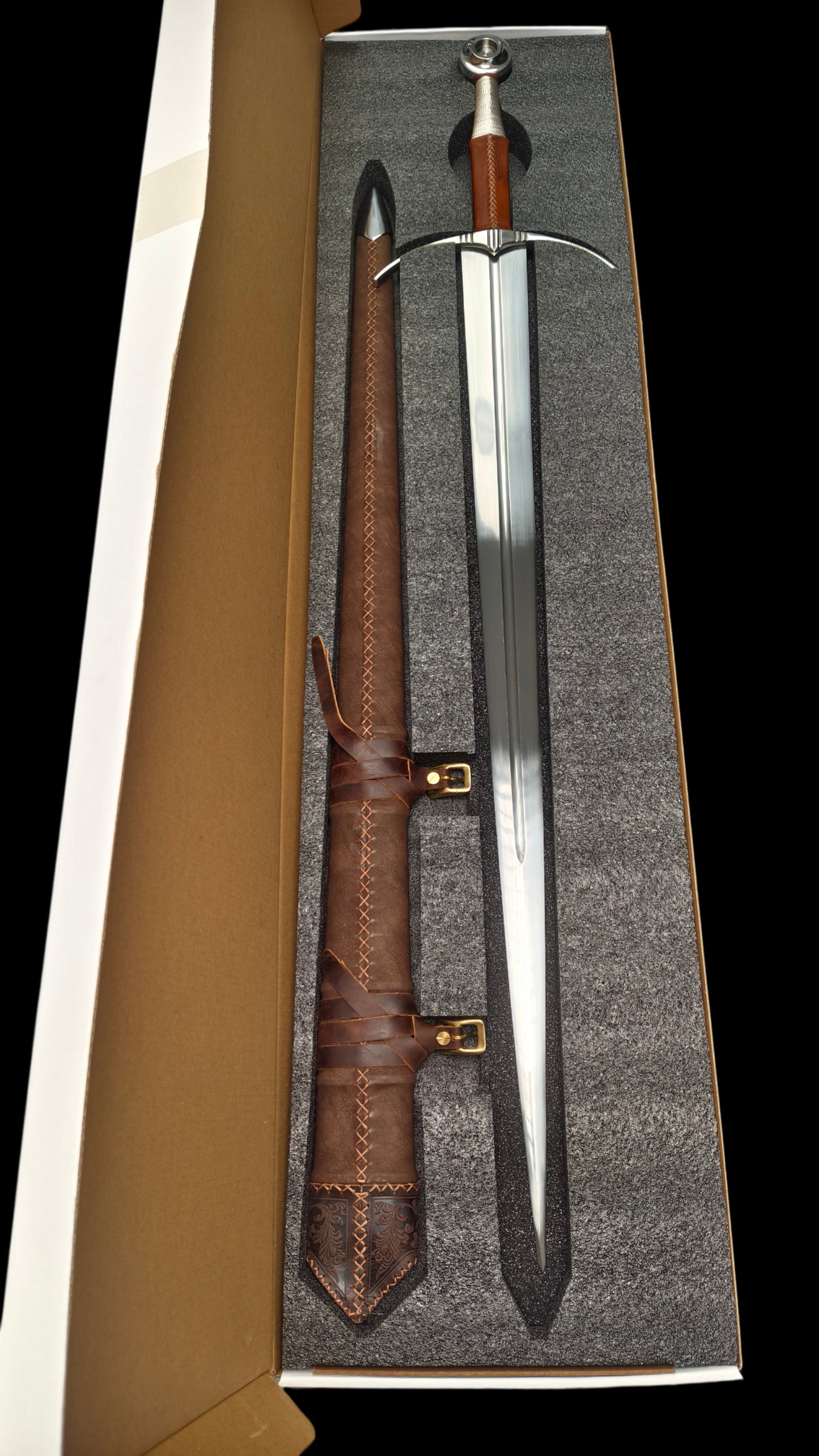 Knight's One-Handed Sword: Holy Radiance Crusade (Forged from 65 Manganese Steel)