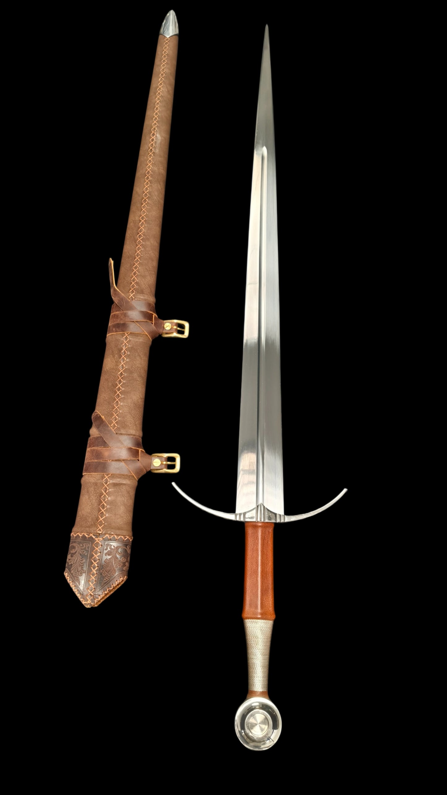 Knight's One-Handed Sword: Holy Radiance Crusade (Forged from 65 Manganese Steel)