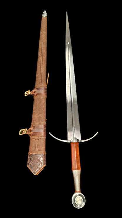 Knight's One-Handed Sword: Holy Radiance Crusade (Forged from 65 Manganese Steel)