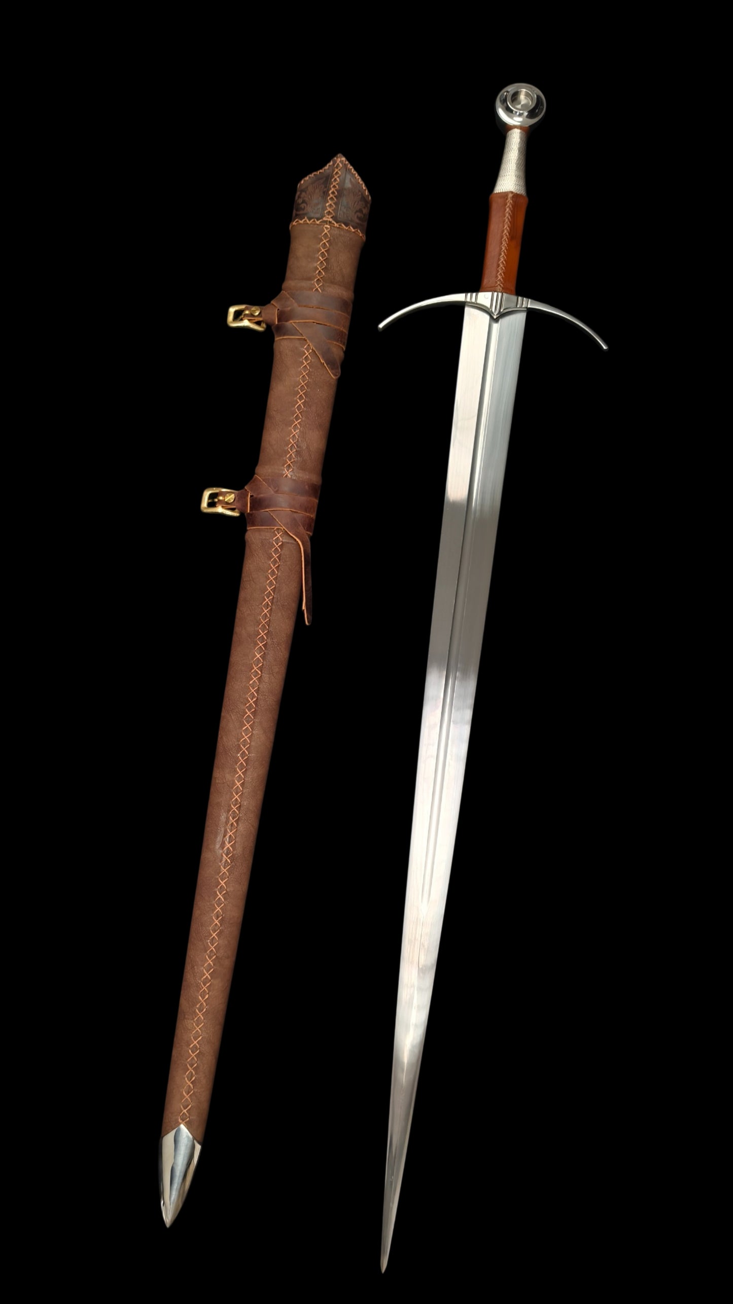 Knight's One-Handed Sword: Holy Radiance Crusade (Forged from 65 Manganese Steel)