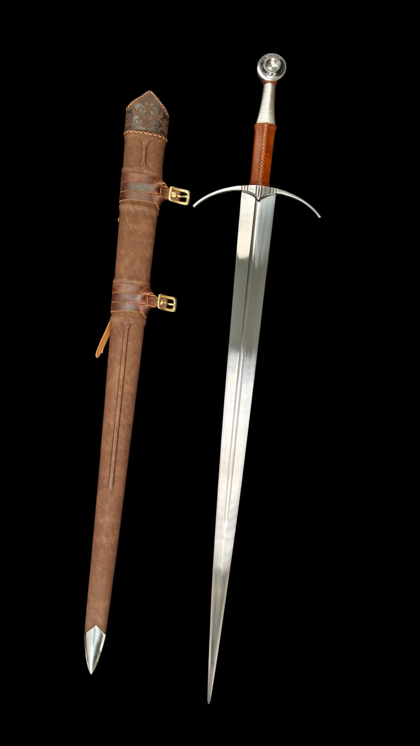 Knight's One-Handed Sword: Holy Radiance Crusade (Forged from 65 Manganese Steel)