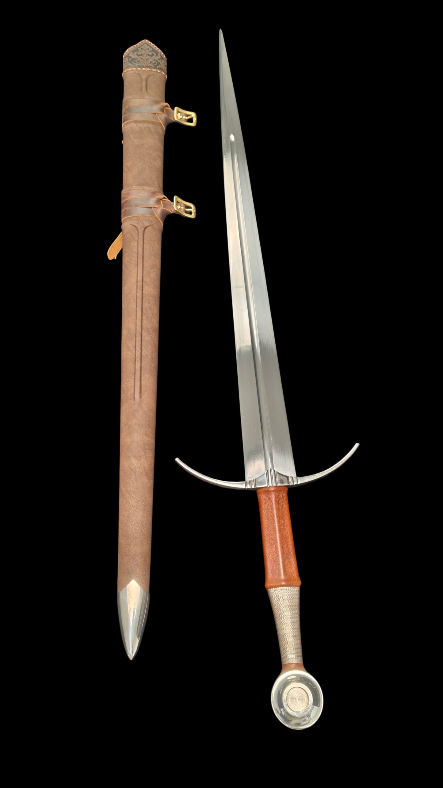 Knight's One-Handed Sword: Holy Radiance Crusade (Forged from 65 Manganese Steel)