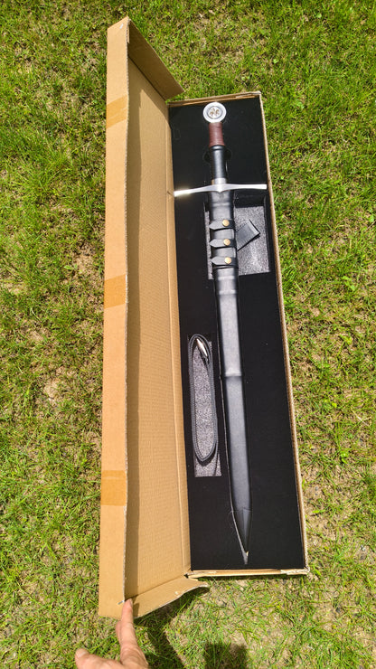 Black One-Handed Sword (Forged from 5160 Steel)