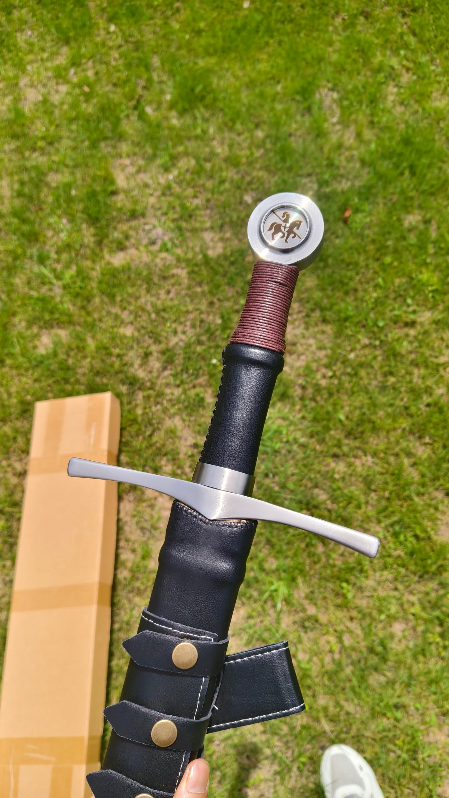 Black One-Handed Sword (Forged from 5160 Steel)
