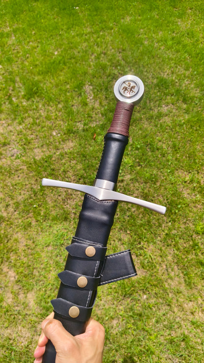 Black One-Handed Sword (Forged from 5160 Steel)