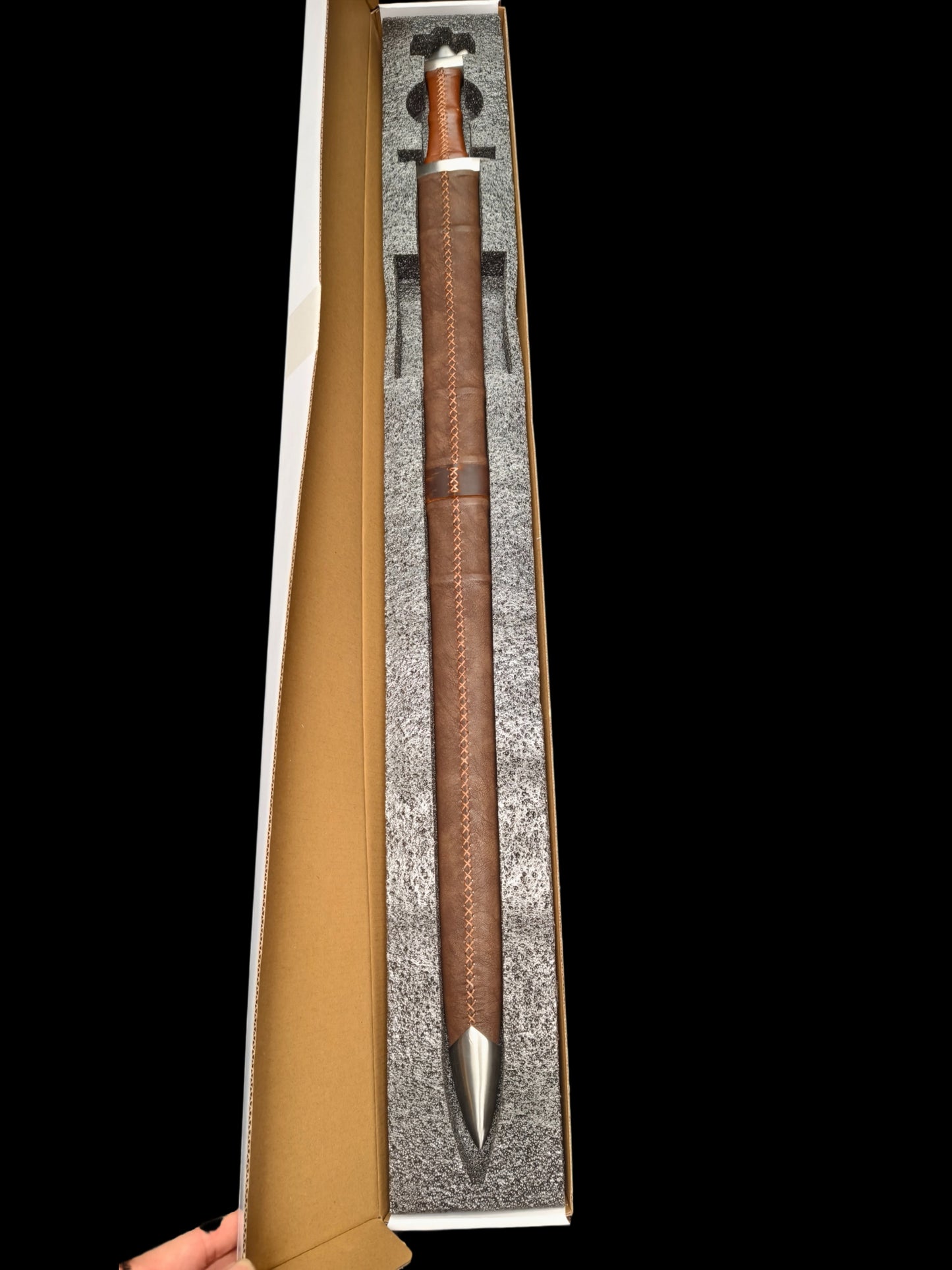 Full Tang Forged 5160 Spring Steel Cangwei Single Hand Sword, Sharp Blade & Hand Finished Construction for Collection and Practice