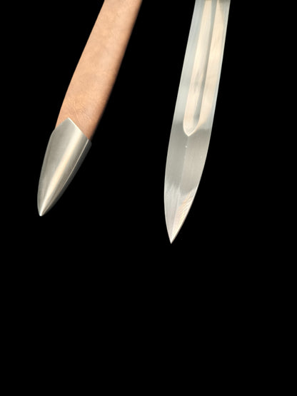 Full Tang Forged 5160 Spring Steel Cangwei Single Hand Sword, Sharp Blade & Hand Finished Construction for Collection and Practice