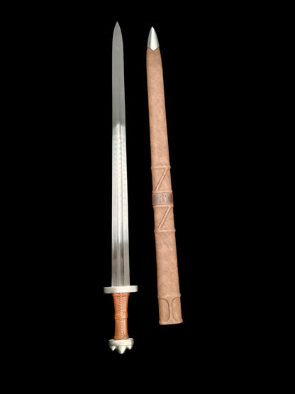 Full Tang Forged 5160 Spring Steel Cangwei Single Hand Sword, Sharp Blade & Hand Finished Construction for Collection and Practice