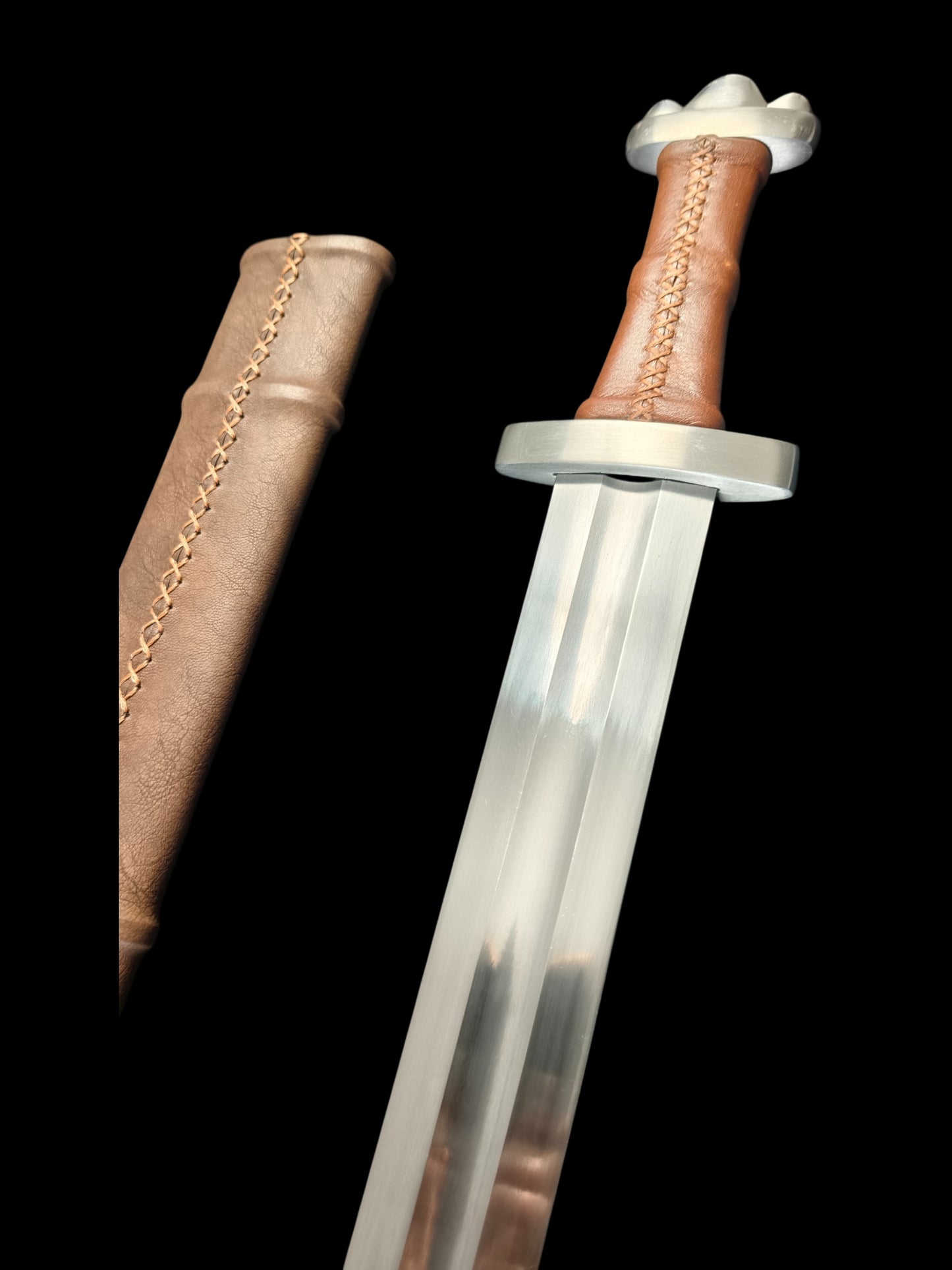 Full Tang Forged 5160 Spring Steel Cangwei Single Hand Sword, Sharp Blade & Hand Finished Construction for Collection and Practice
