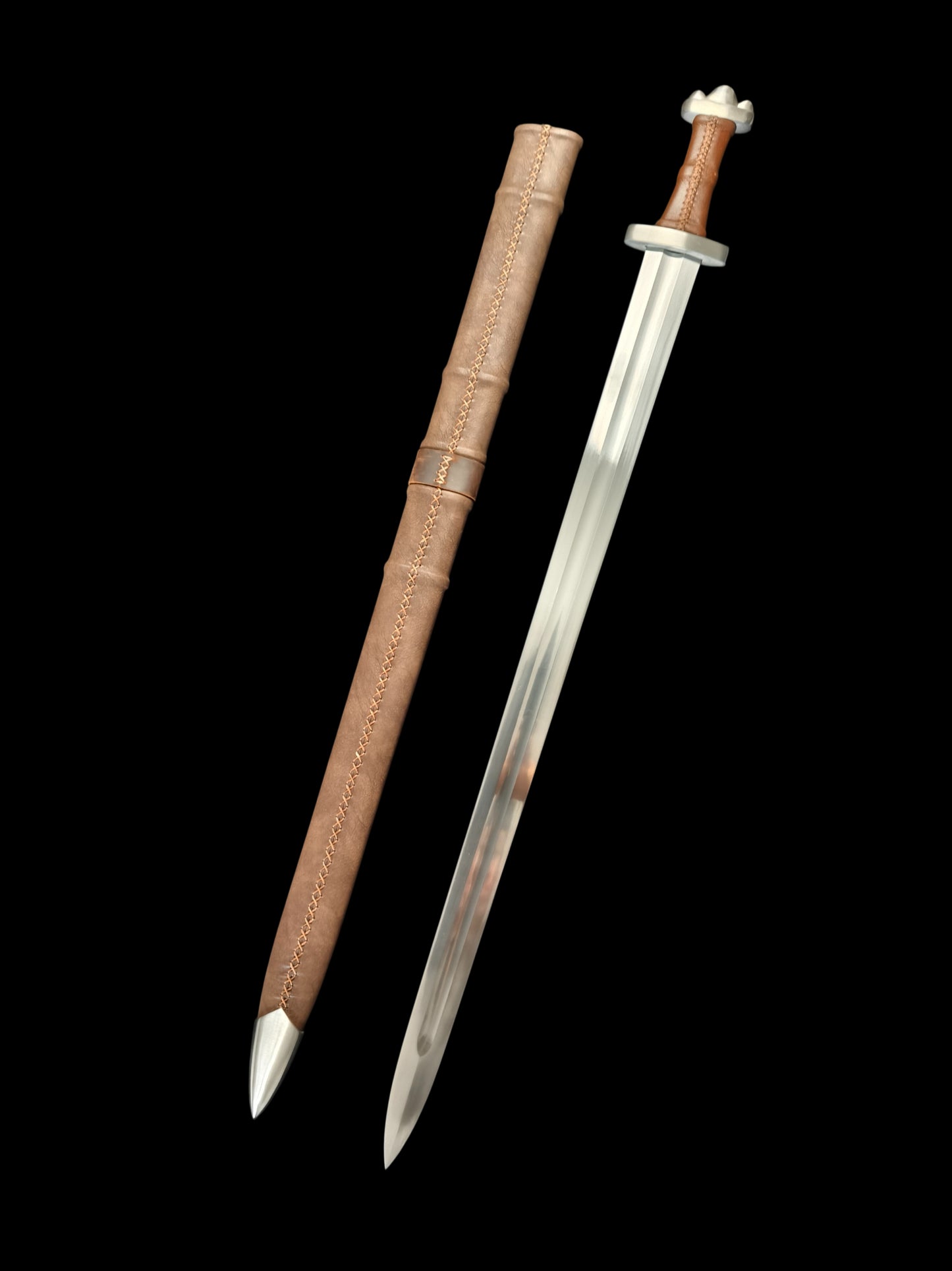 Full Tang Forged 5160 Spring Steel Cangwei Single Hand Sword, Sharp Blade & Hand Finished Construction for Collection and Practice
