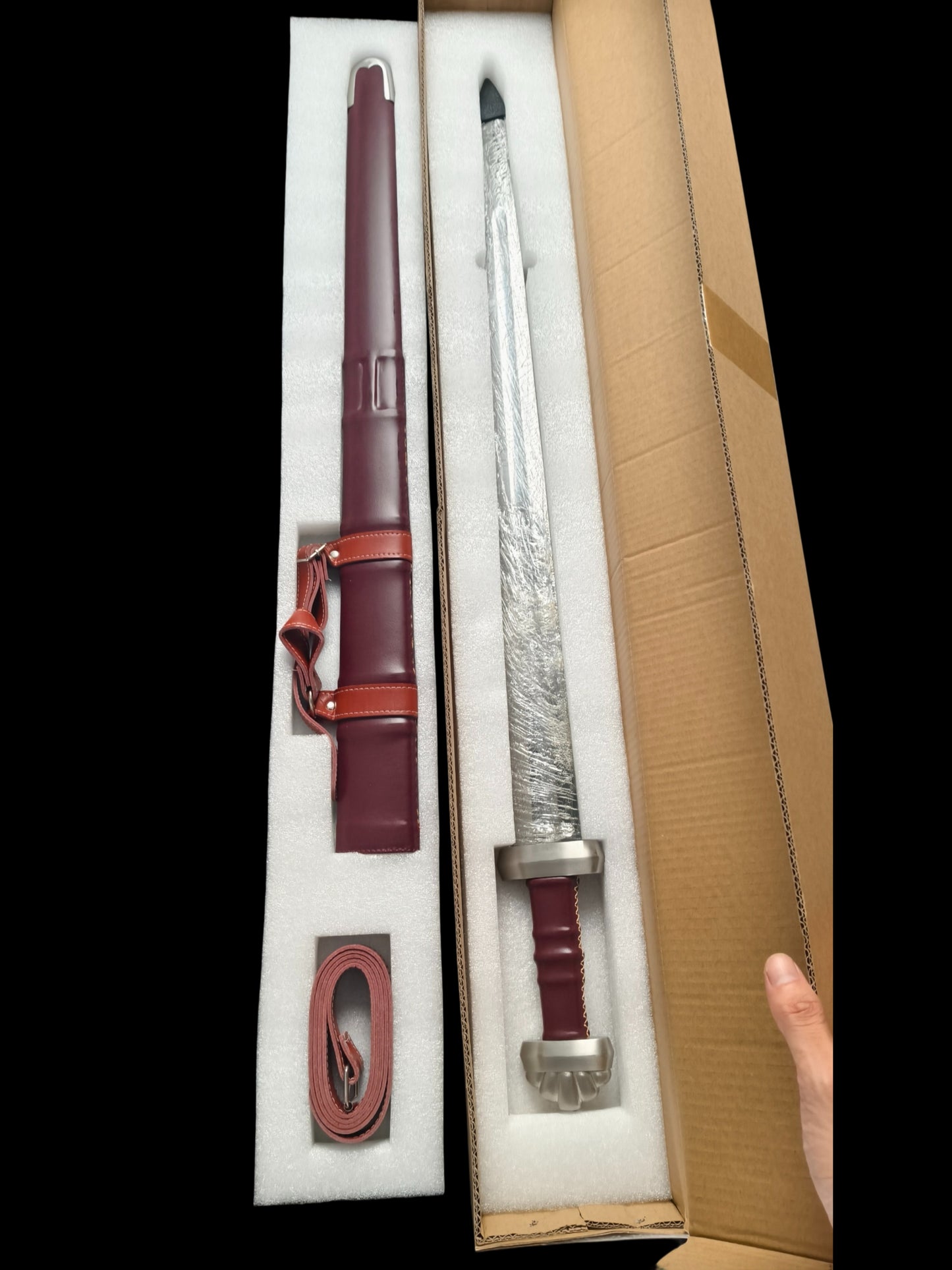 Full Tang Forged 5160 Spring Steel Wild Hunter Single Hand Sword, Sharp Blade, Hand Finished for Collection & Practice