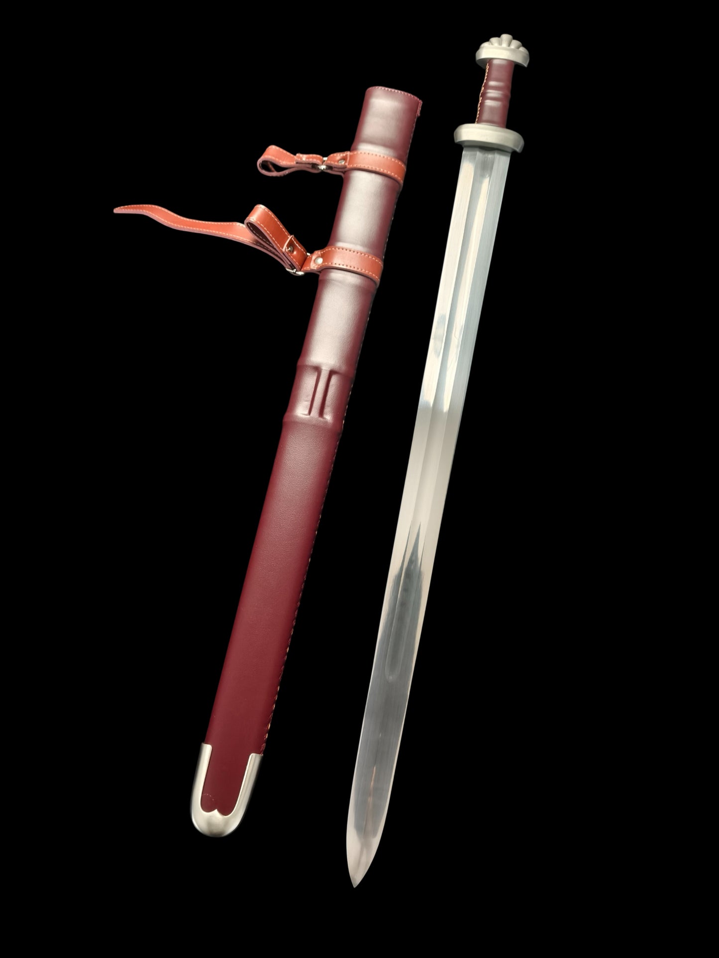 Full Tang Forged 5160 Spring Steel Wild Hunter Single Hand Sword, Sharp Blade, Hand Finished for Collection & Practice
