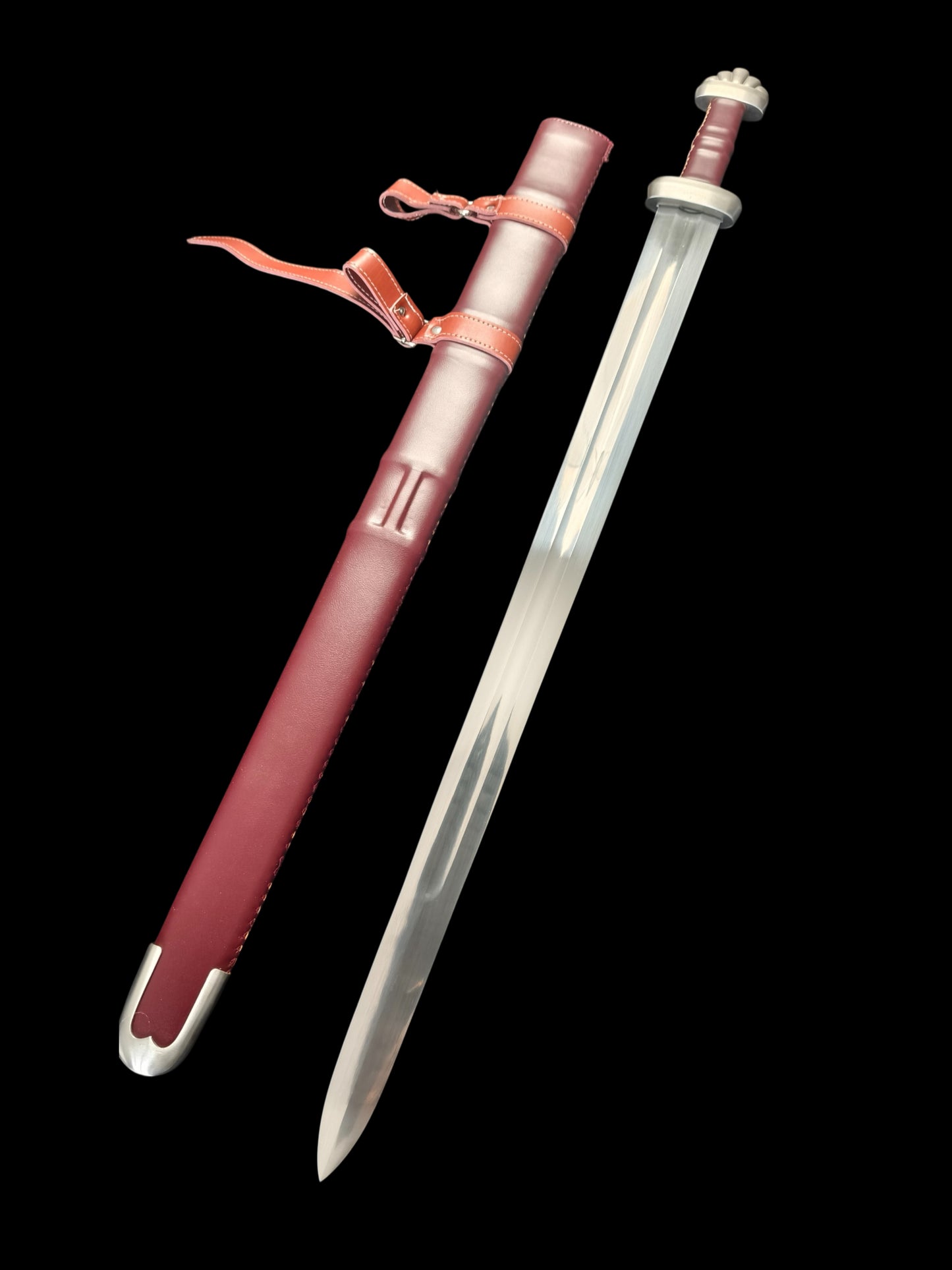 Full Tang Forged 5160 Spring Steel Wild Hunter Single Hand Sword, Sharp Blade, Hand Finished for Collection & Practice
