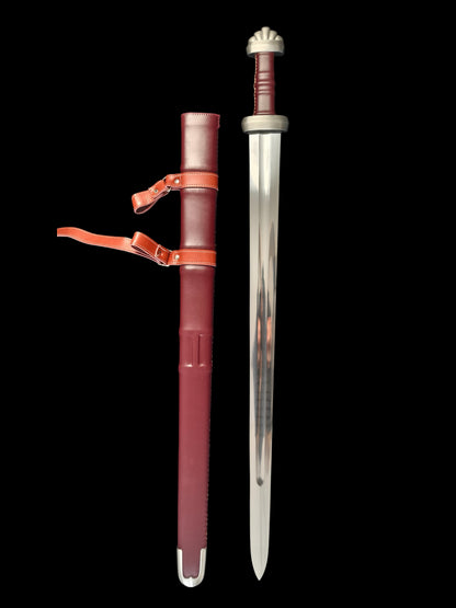 Full Tang Forged 5160 Spring Steel Wild Hunter Single Hand Sword, Sharp Blade, Hand Finished for Collection & Practice