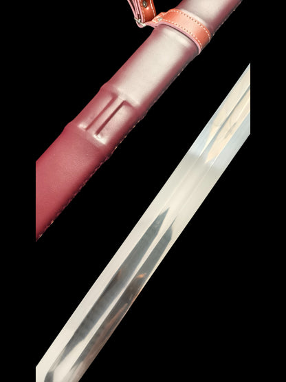 Full Tang Forged 5160 Spring Steel Wild Hunter Single Hand Sword, Sharp Blade, Hand Finished for Collection & Practice