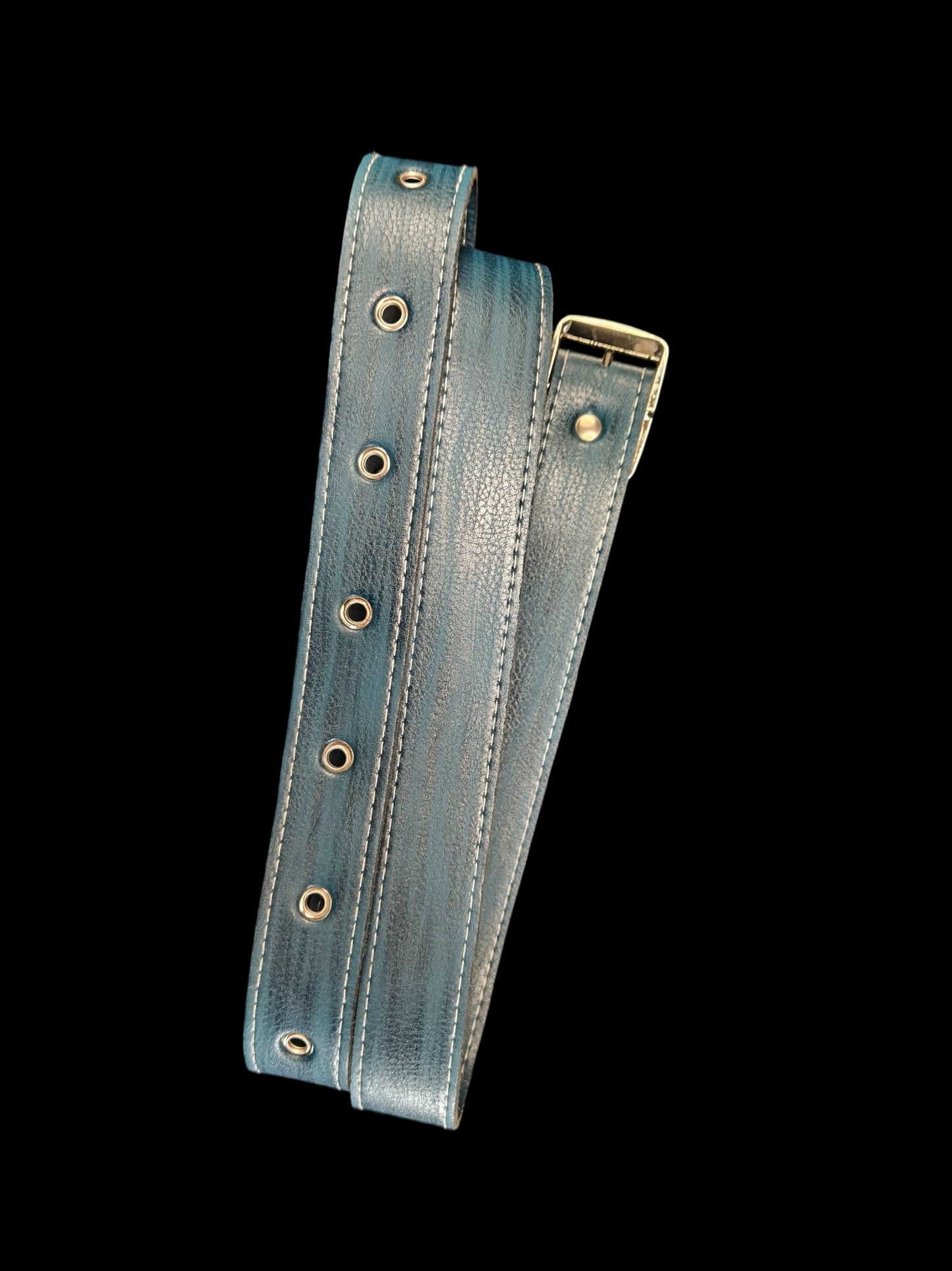 Full Tang 5160 Spring Steel Forged Sharp Single Hand Short European Sword, Blue Hilt with Leather Scabbard