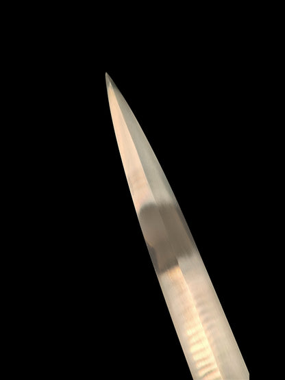 Full Tang 5160 Spring Steel Forged Sharp Single Hand Short European Sword, Blue Hilt with Leather Scabbard