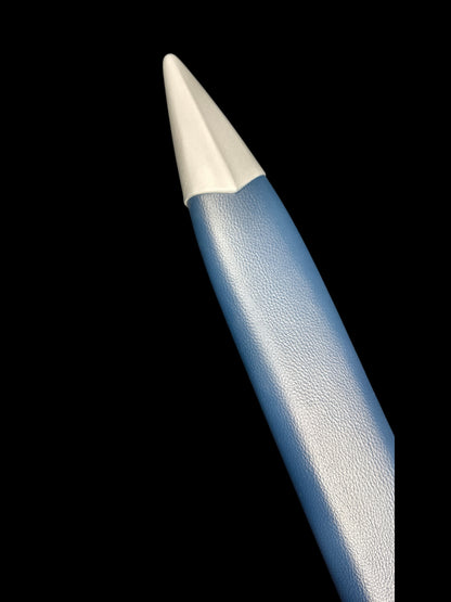 Full Tang 5160 Spring Steel Forged Sharp Single Hand Short European Sword, Blue Hilt with Leather Scabbard