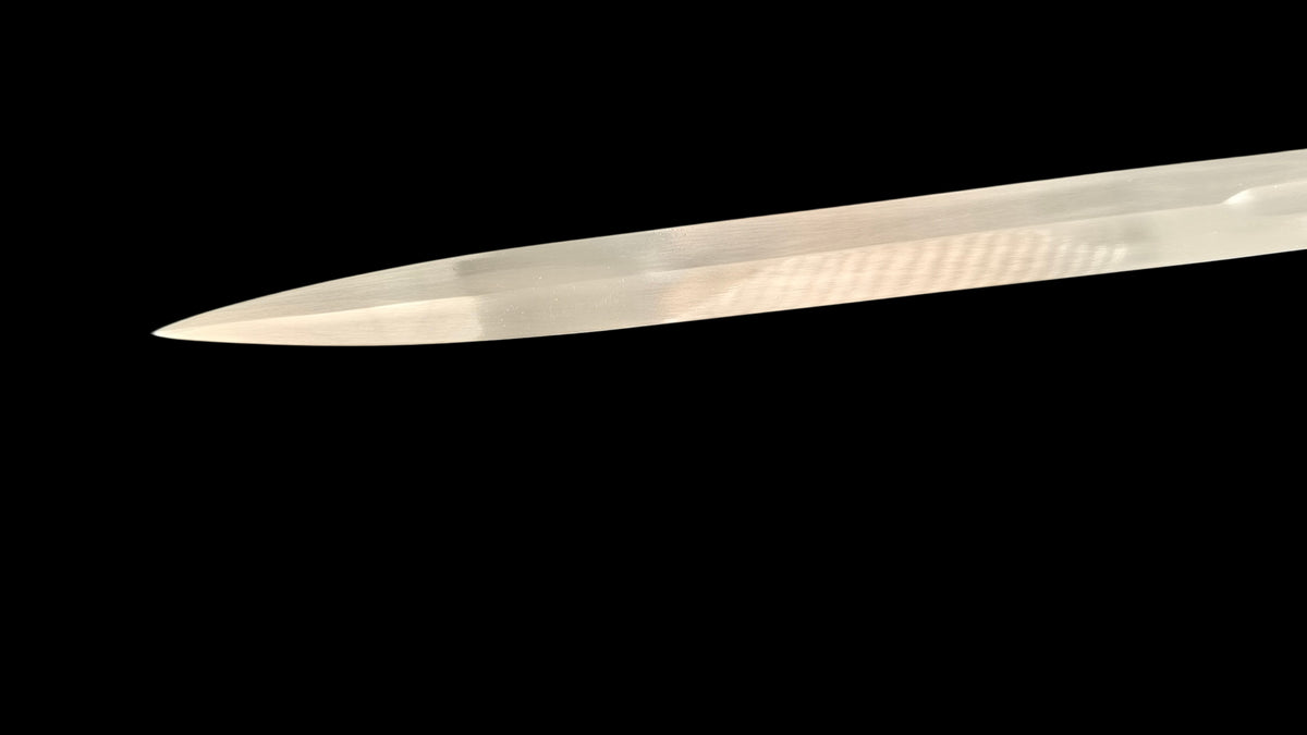 Full Tang Sir Radzig Sword Replica, Sharp Blade, 60Si2CrVA Spring Steel Mirror‑Polished Blade, 304 Stainless Steel Engraved Guard, Wood & Genuine Cowhide Scabbard, Kingdom Come Deliverance Medieval Knight Collectible Sword