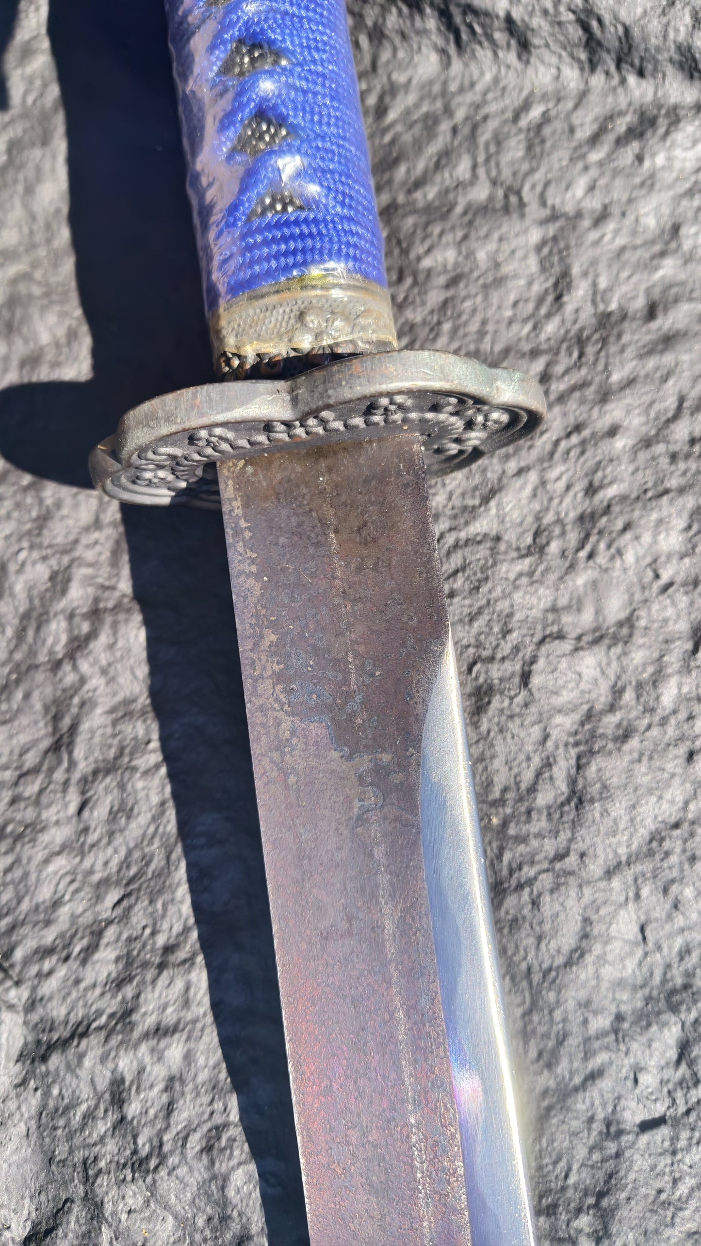Integrated Full Tang Spring Steel Vintage Waist Saber with Sharp Blade, Antique Alloy Fittings Solid Wood PU Scabbard Oriental Style Collectible