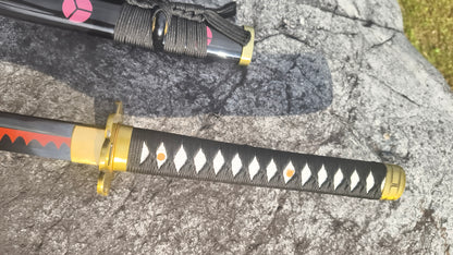 Full Tang Roronoa Zoro Shusui Sword Replica, Sharp Blade, 5160 Steel Forged Blade, Alloy Fittings, Solid Wood Painted Scabbard, One Piece Anime Cosplay Collectible Katana