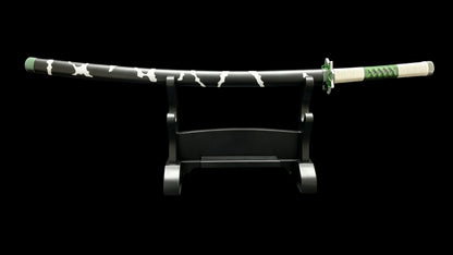 Demon Slayer Sanemi Shinazugawa Nichirin Sword, Full Tang Forged 5160 Spring Steel, Sharp Blade