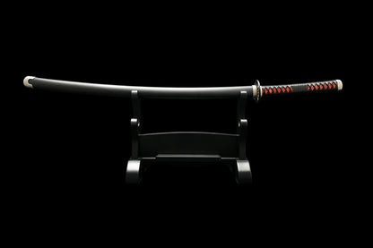 Demon Slayer Tanjiro Kamado Nichirin Sword, Full Tang Forged 5160 Spring Steel, Sharp Blade