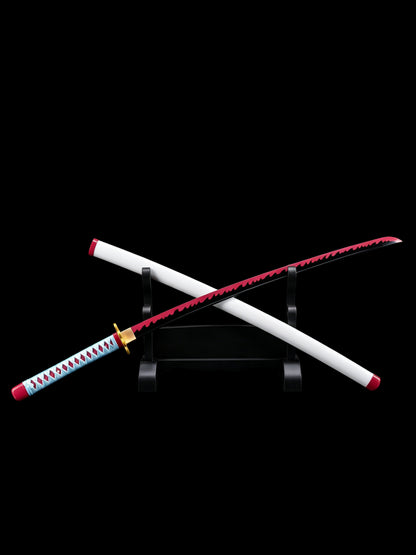Demon Slayer Mitsuri Kanroji Nichirin Sword, Full Tang Forged 1095 High Carbon Steel, Sharp Blade