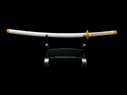 Demon Slayer Zenitsu Agatsuma Nichirin Sword, Full Tang Forged 5160 Spring Steel, Sharp Blade