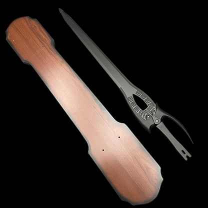 Peerless Black Sword (Stainless Steel), blunt blade, unsharpened.
