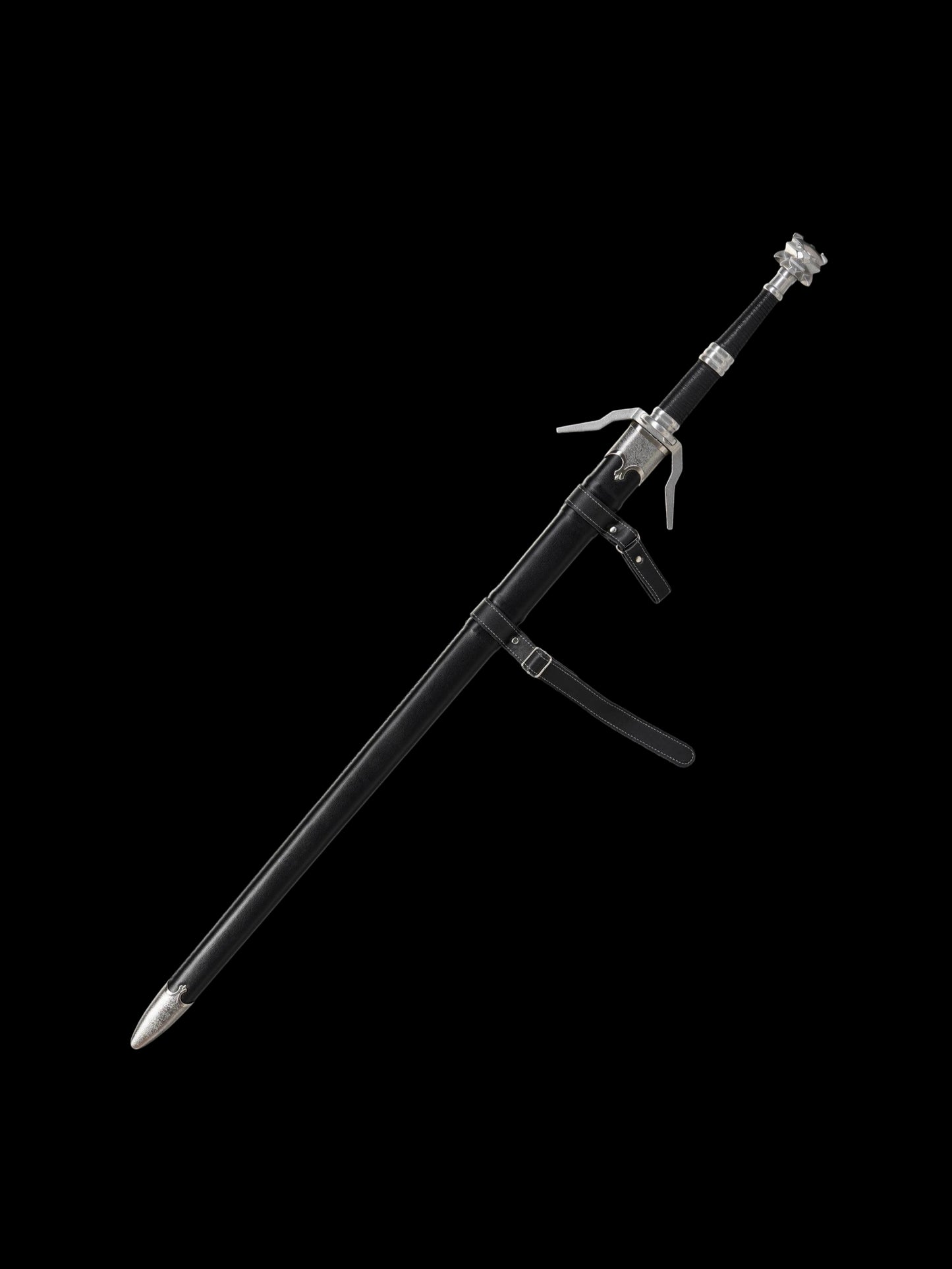 Full Tang Forged 60Si2Mn The Witcher 3 Triss Silver Sword, Sharp Blade Replica for Collection & Practice