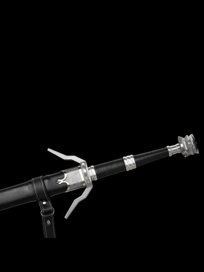 Full Tang Forged 60Si2Mn The Witcher 3 Triss Silver Sword, Sharp Blade Replica for Collection & Practice
