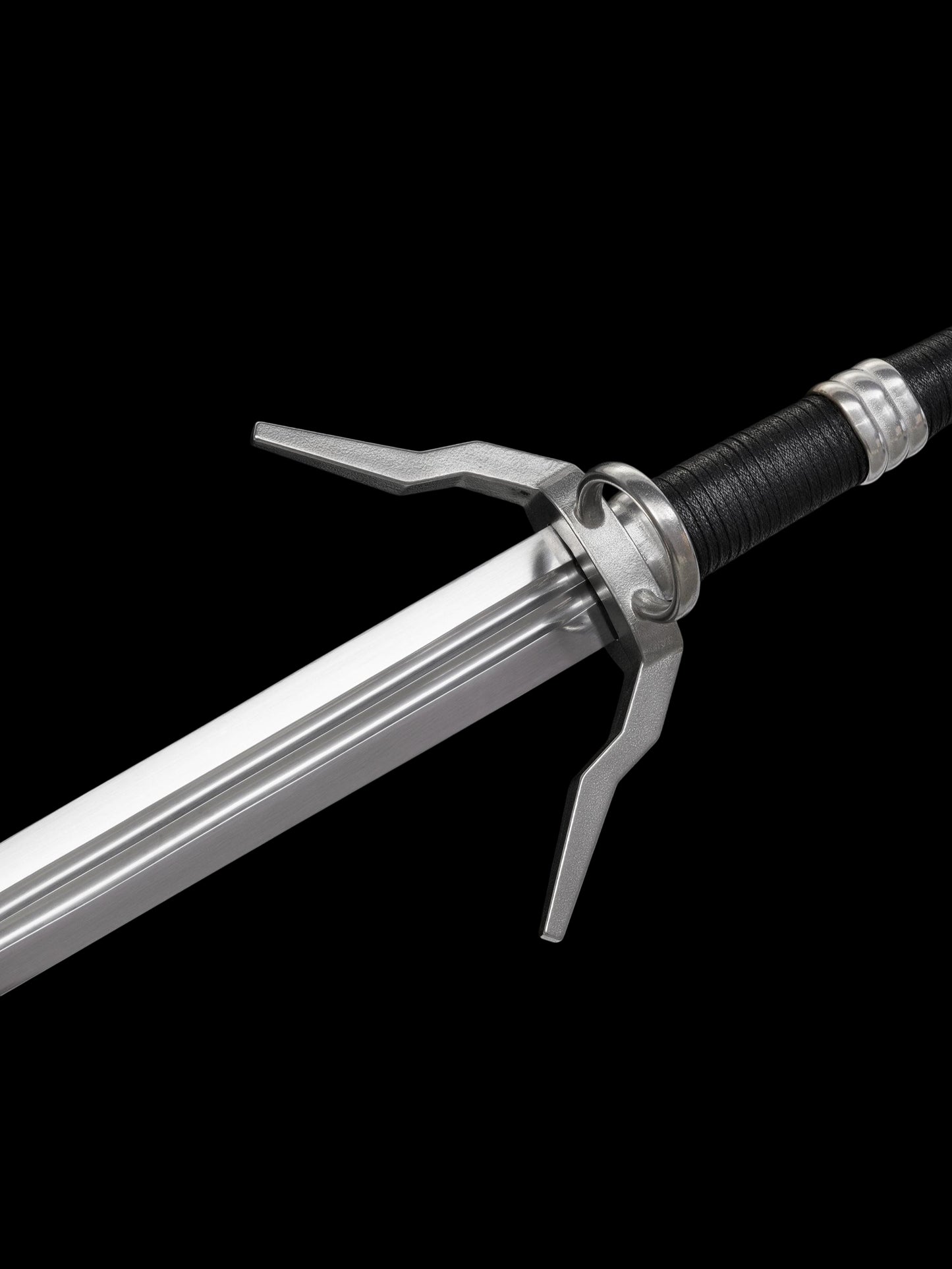 Full Tang Forged 60Si2Mn The Witcher 3 Triss Silver Sword, Sharp Blade Replica for Collection & Practice