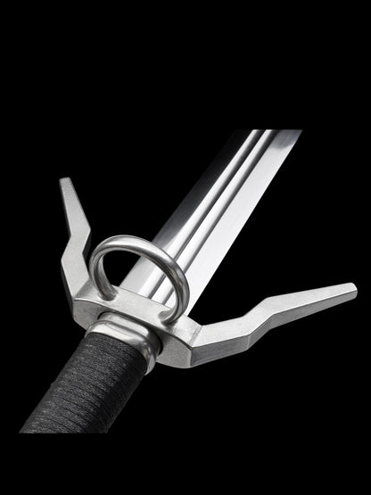 Full Tang Forged 60Si2Mn The Witcher 3 Triss Silver Sword, Sharp Blade Replica for Collection & Practice