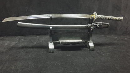 (Medium carbon steel forging process, burnt blade) katana