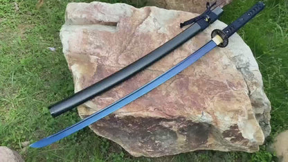 black moon（Spring steel forging process, high-temperature baking paint and baking blue）katana