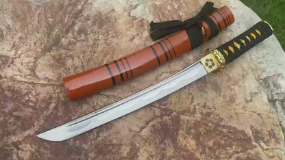 Golden Sakura Short Blade（Medium carbon steel forging process）katana