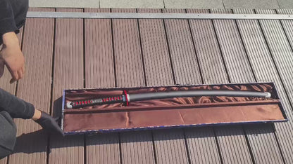 Nichirin Sword, Demon Slayer Tanjiro Kamado Hinokami Kagura Sword, Full Tang 5160 Spring Steel Forged Sharp Blade